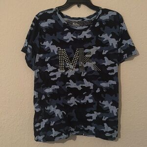 Michael Kors Women’s Blue Camo T-Shirt